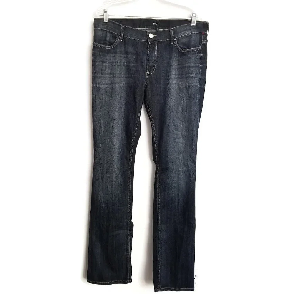 ESCADA SPORT 'Luca' Medium Wash Blue Jeans Denim Straight Leg EU 44 US 14 - Picture 1 of 10